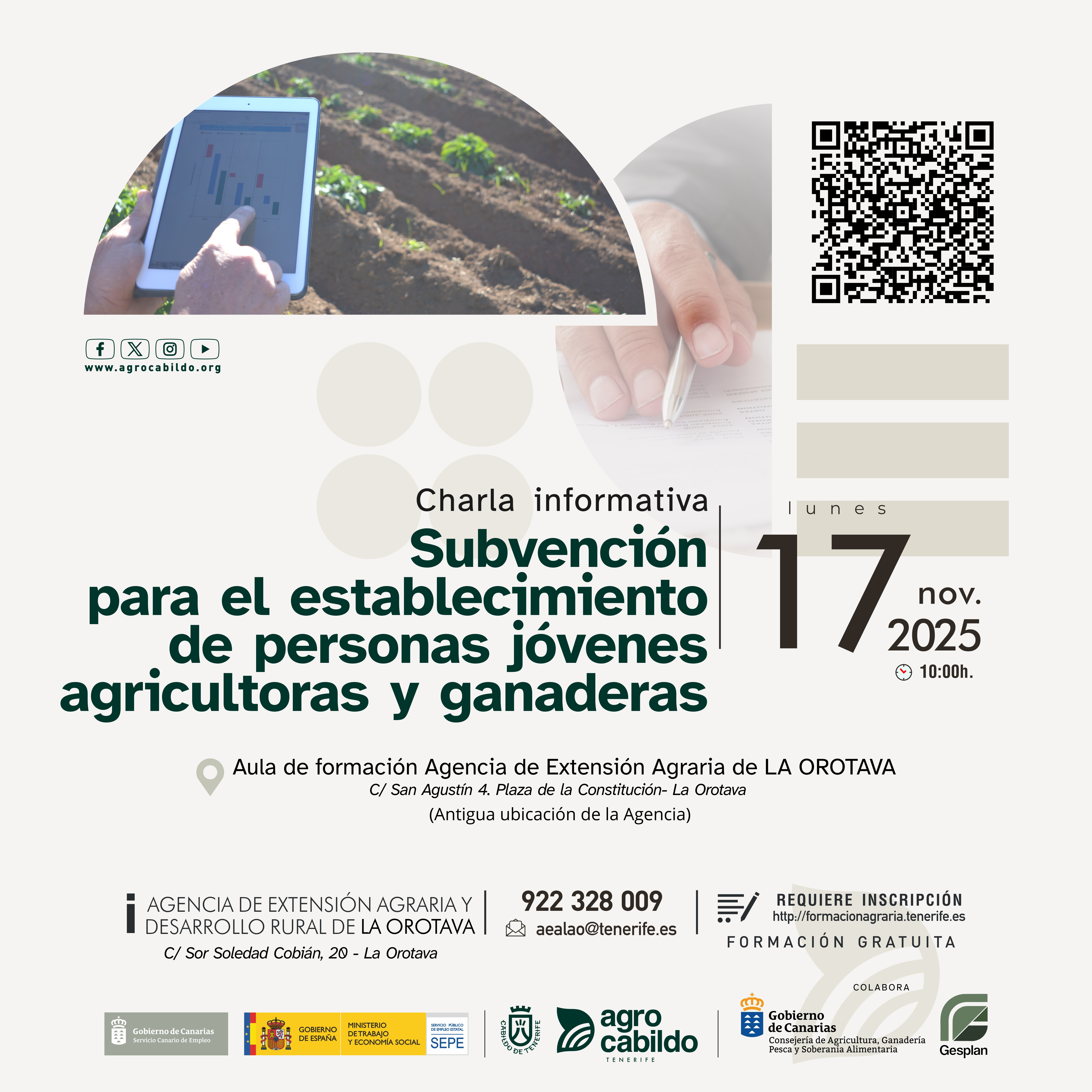 Subvención para el establecimientos de personas jóvenes agricultoras y ganaderas